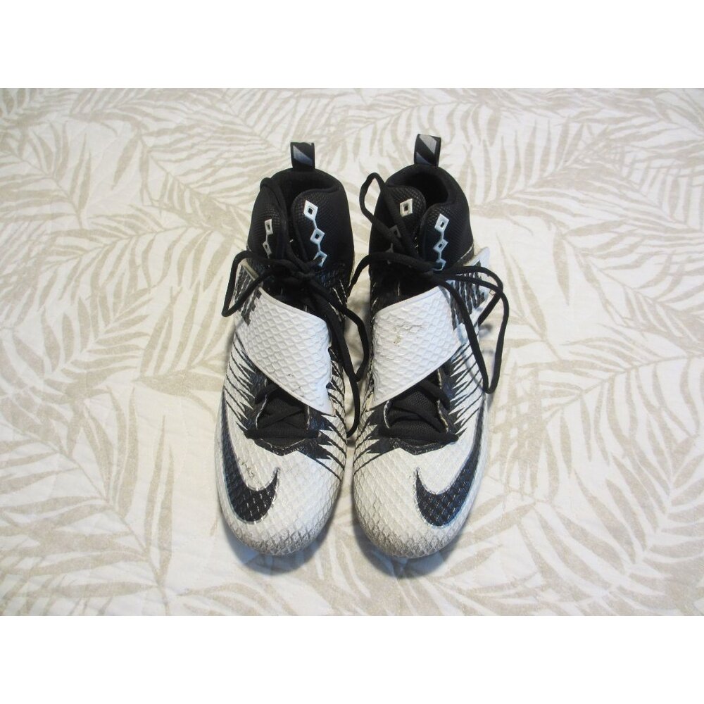 Nike Mens Lunarbeast Pro TD Football Cleats Size 12 Black & White